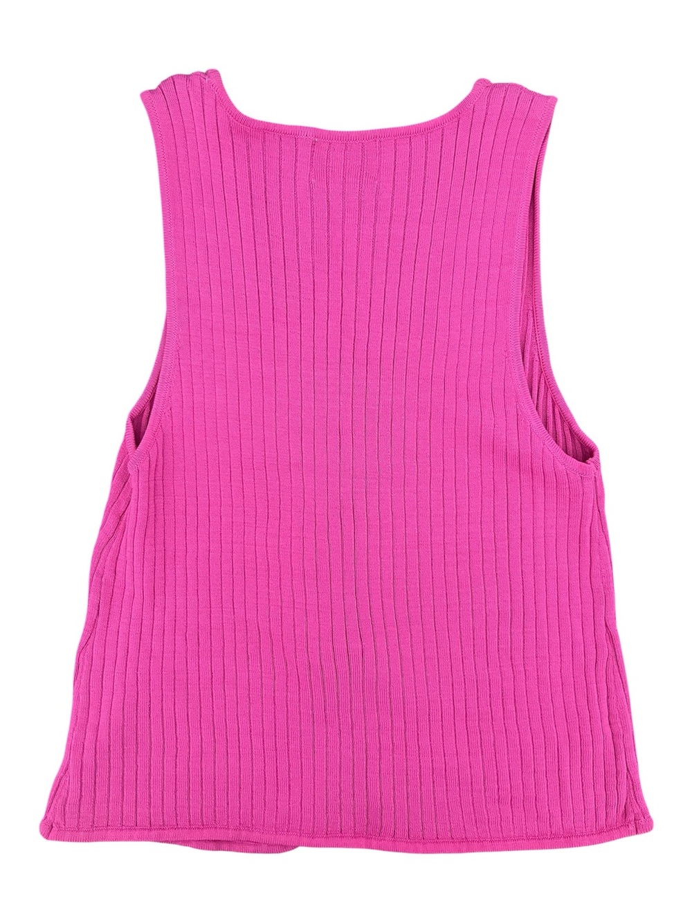 Show Me Your MuMu Women’s Time Out Tie Top in Pink Rib Knit - XS - Picture 2 of 4